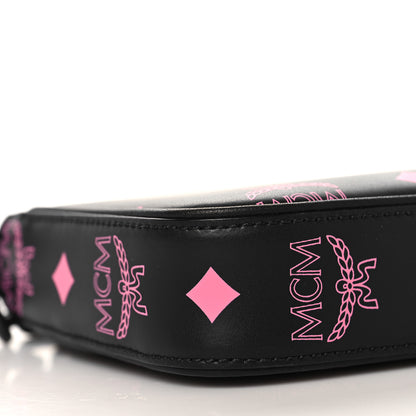 MCM Calfskin Color Splash Pouch on Chain Black Pink 8 of 9