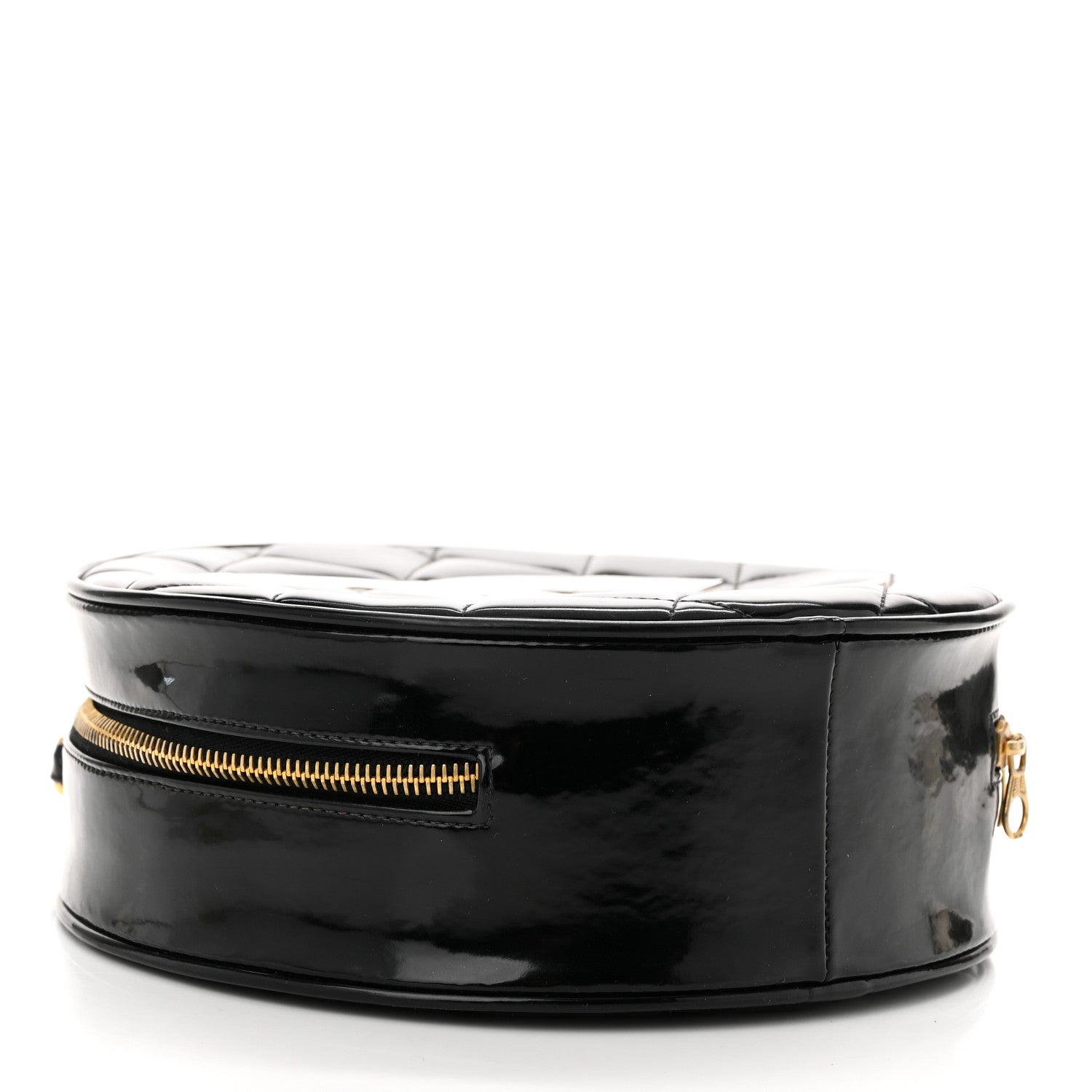 Chanel Patent CC Round Vanity Case Black 4 of 11
