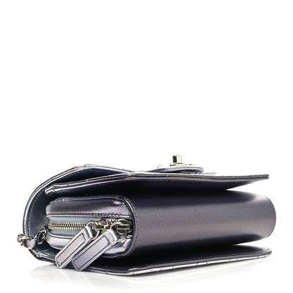 Chanel Metallic Lambskin Like A Wallet Flap Silvery Black 4 of 11