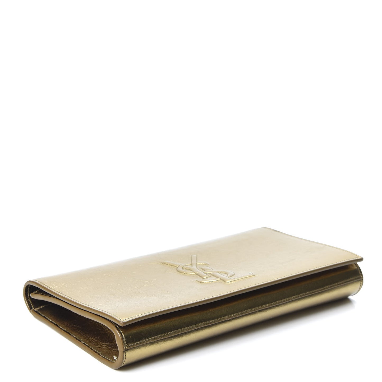 Metallic Calfskin Monogram Large Belle De Jour Clutch Gold
