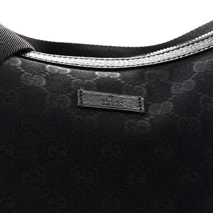 Gucci Monogram Medium Half Moon Hobo Black 7 of 9