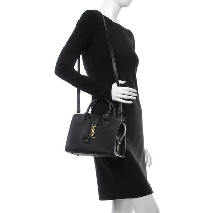 Saint Laurent Calfskin Monogram Baby Downtown Cabas Black 2 of 11