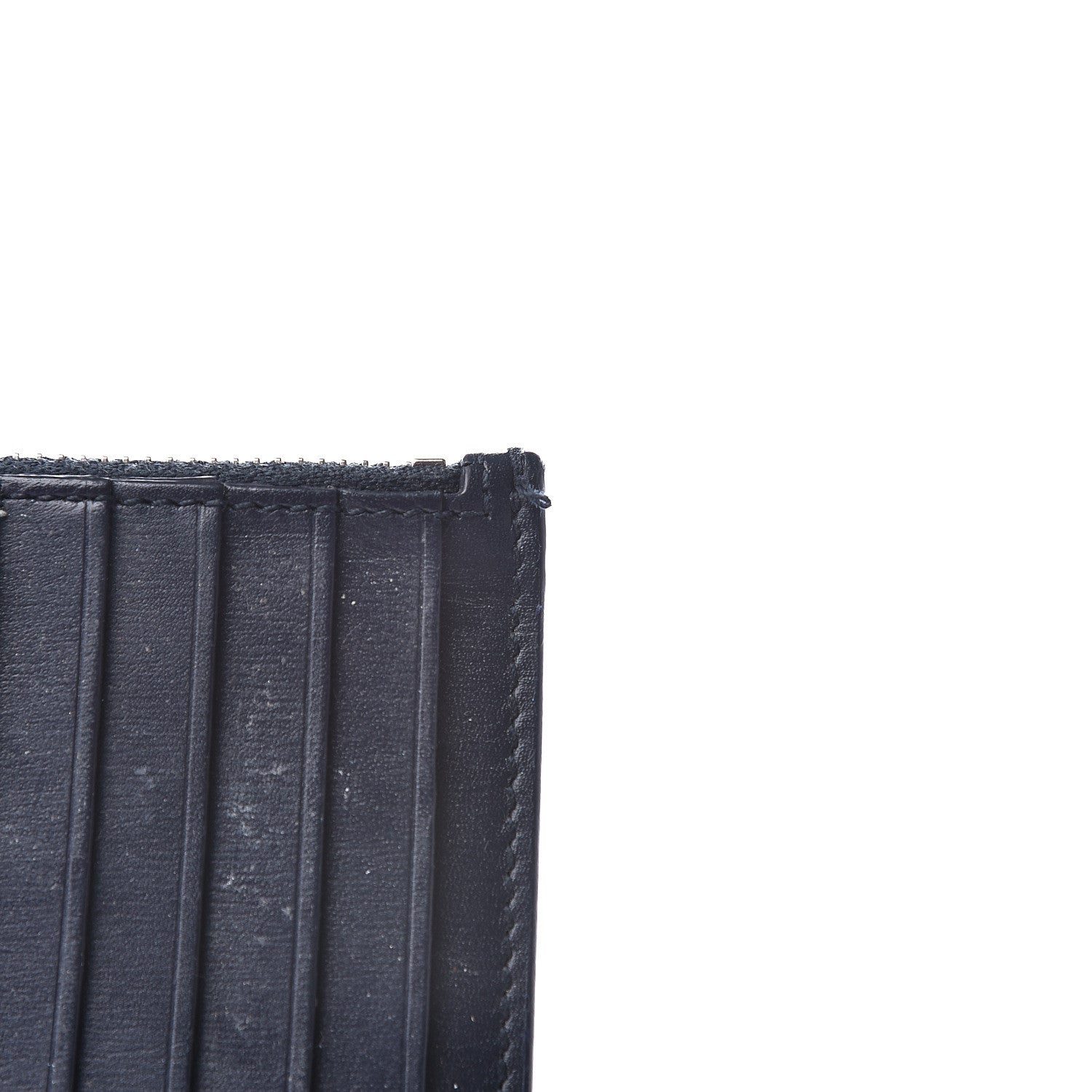 Saint Laurent Calfskin 5 Fragments Zip Pouch Card Holder Deep Marine 9 of 11