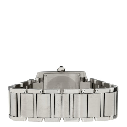 Cartier Stainless Steel Diamond 25mm Tank Francaise Quartz Watch 3 of 4