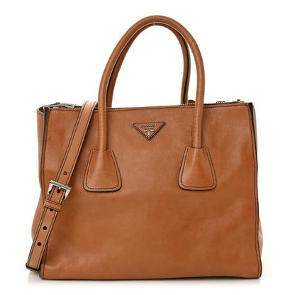 Prada Glace Calf Twin Pocket Tote Cannella 1 of 13