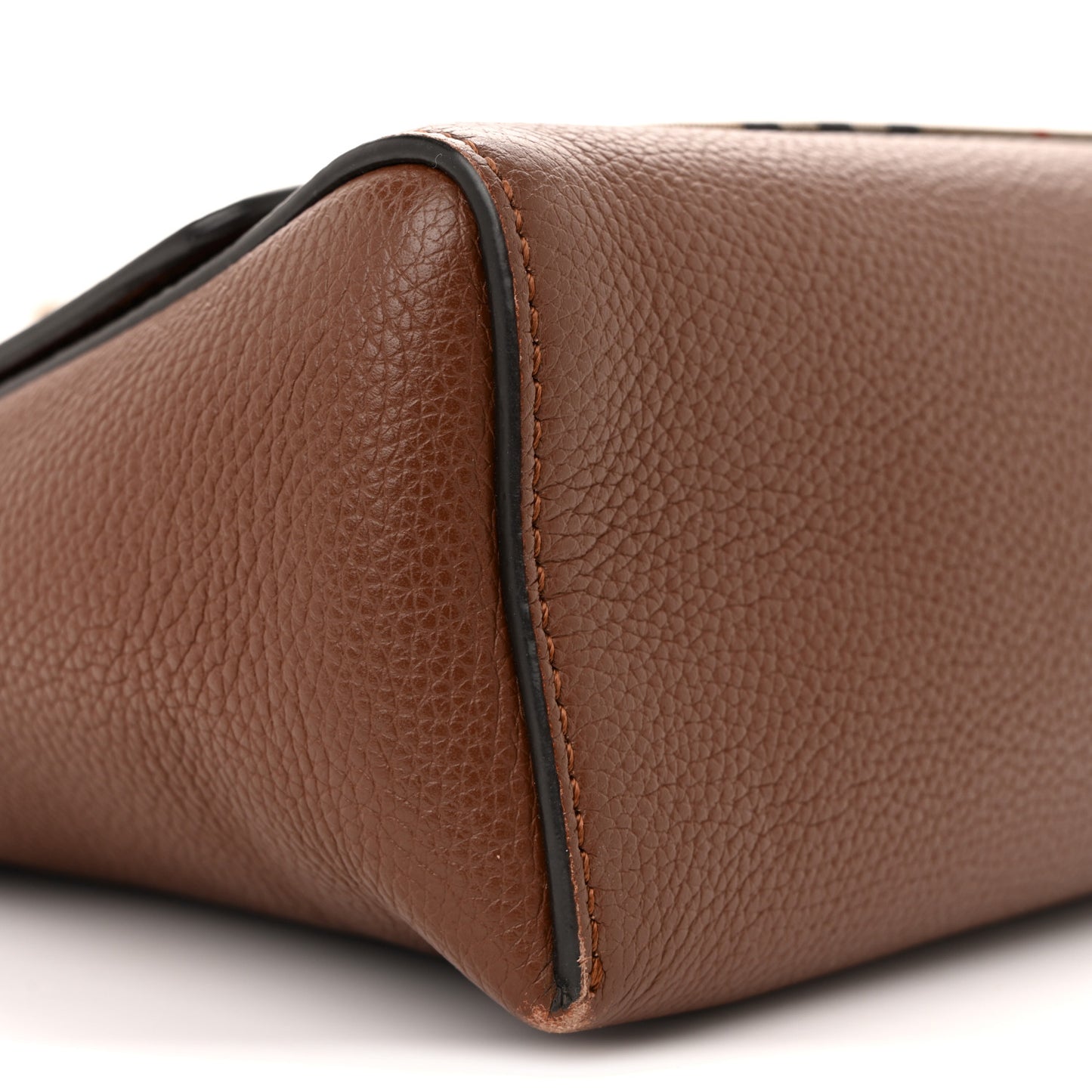 Calfskin Vintage Check Note Crossbody Bag Tan