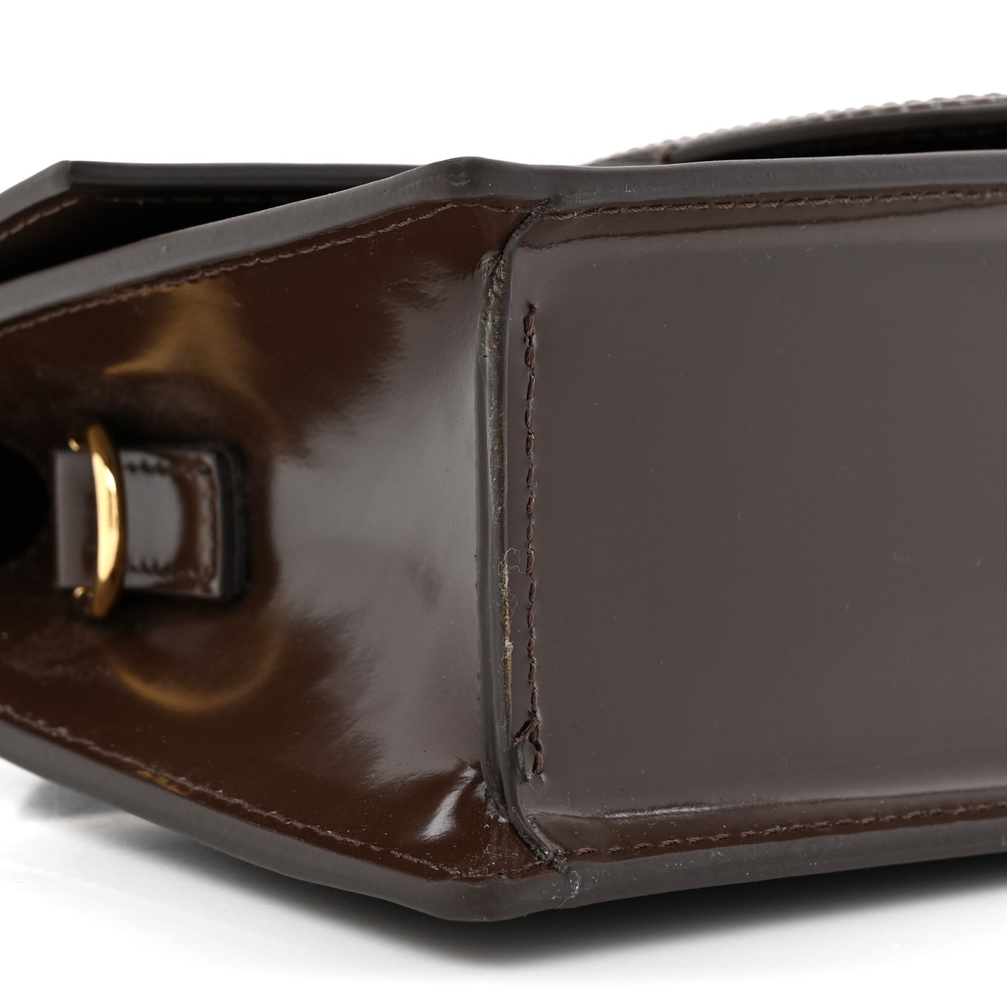 Glazed Calfskin Le Grand Bambino Midnight Brown