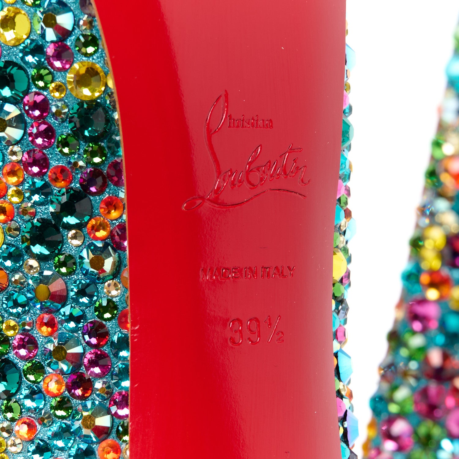 Christian Louboutin Crystal Suede Burma Daffodile Strass 160 Pumps 39.5 Multicolor 6 of 8