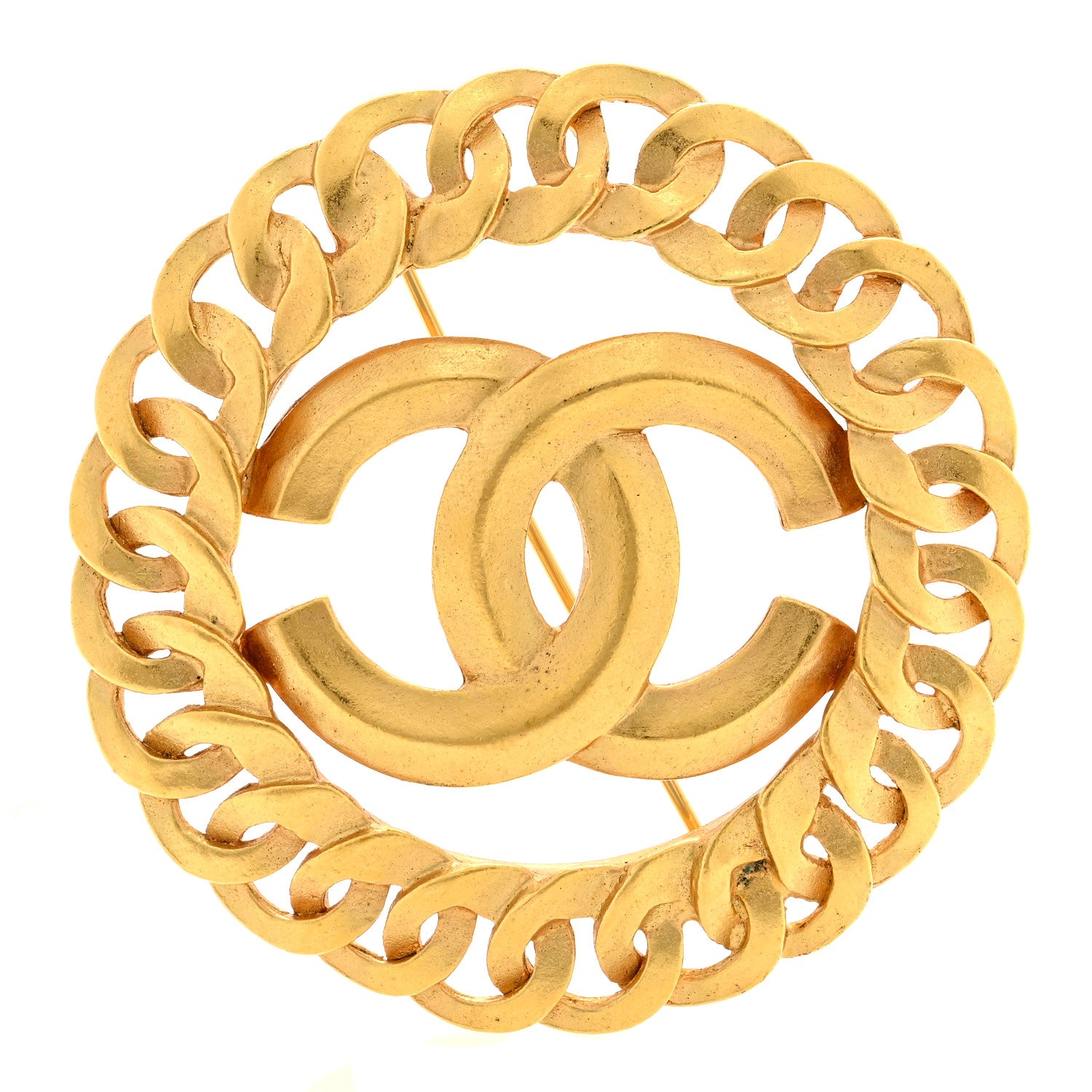 Chanel Metal CC Brooch Gold 1 of 3