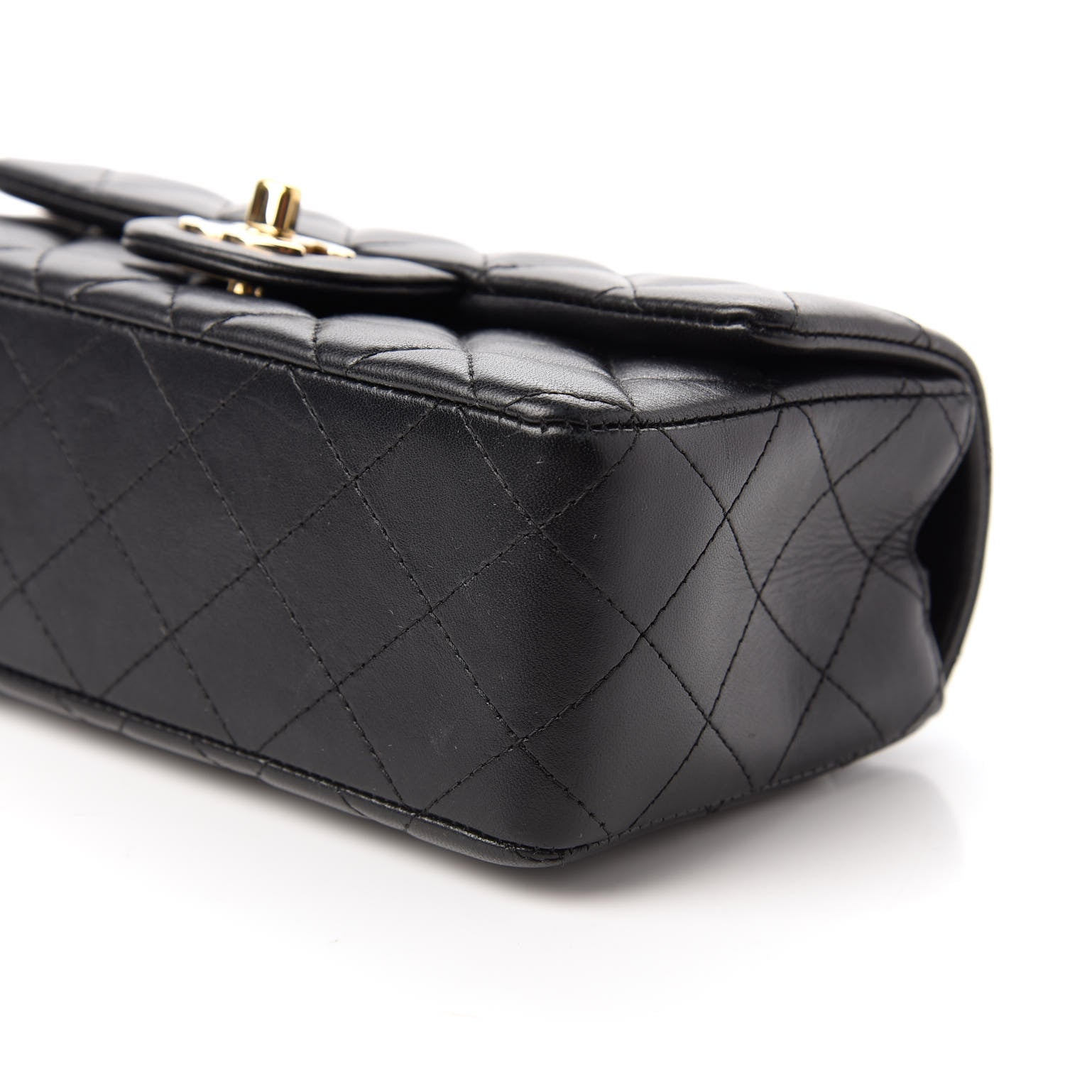 Chanel Lambskin Quilted Mini Rectangular Flap Black 7 of 11