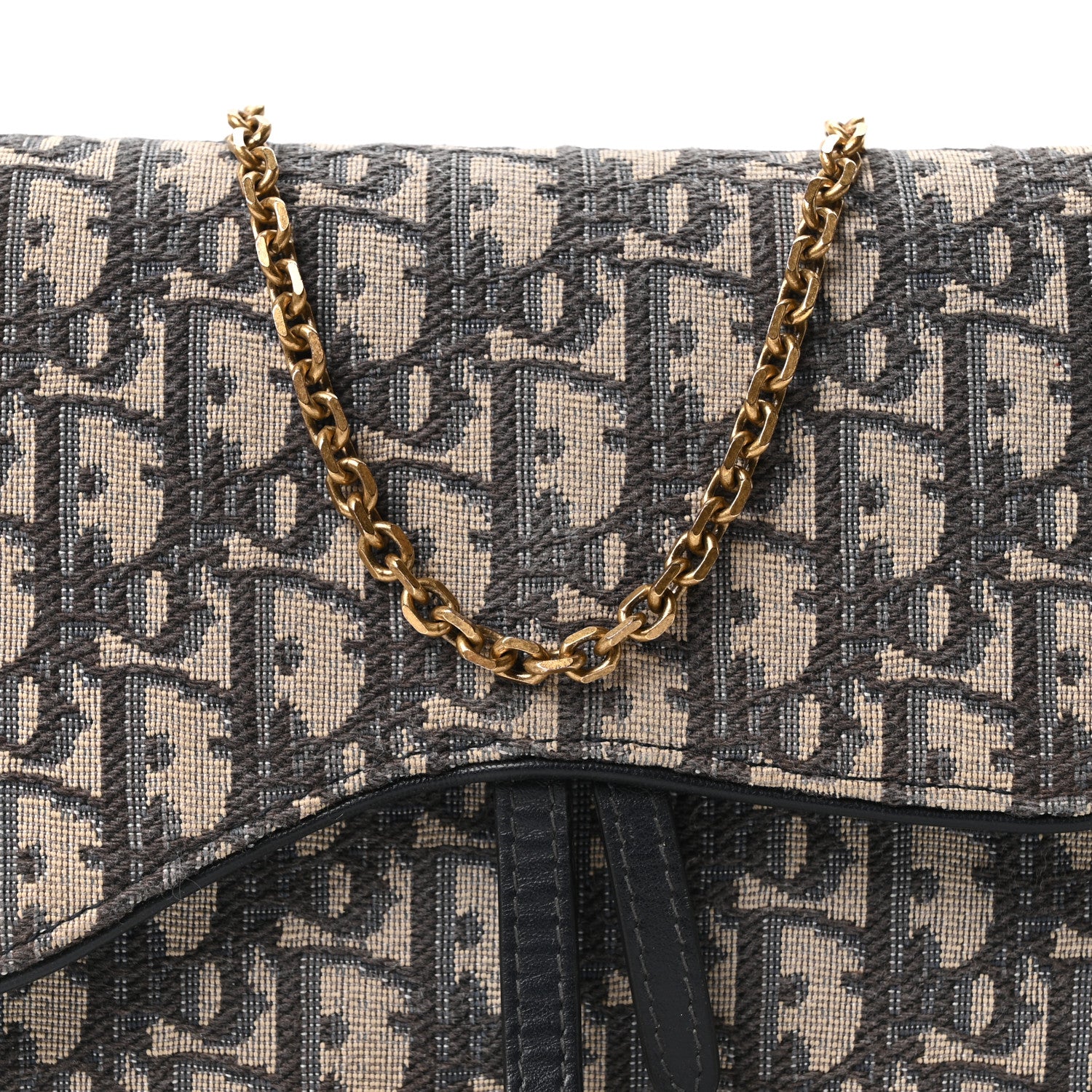 Christian Dior Oblique Saddle Chain Pouch Blue 1887442 – FASHIONPHILE