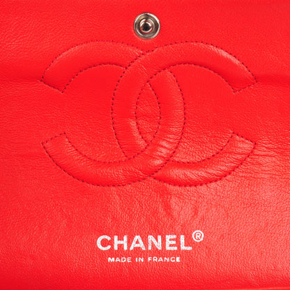 Chanel Lambskin Perforated Medium Double Flap Red 7 of 15