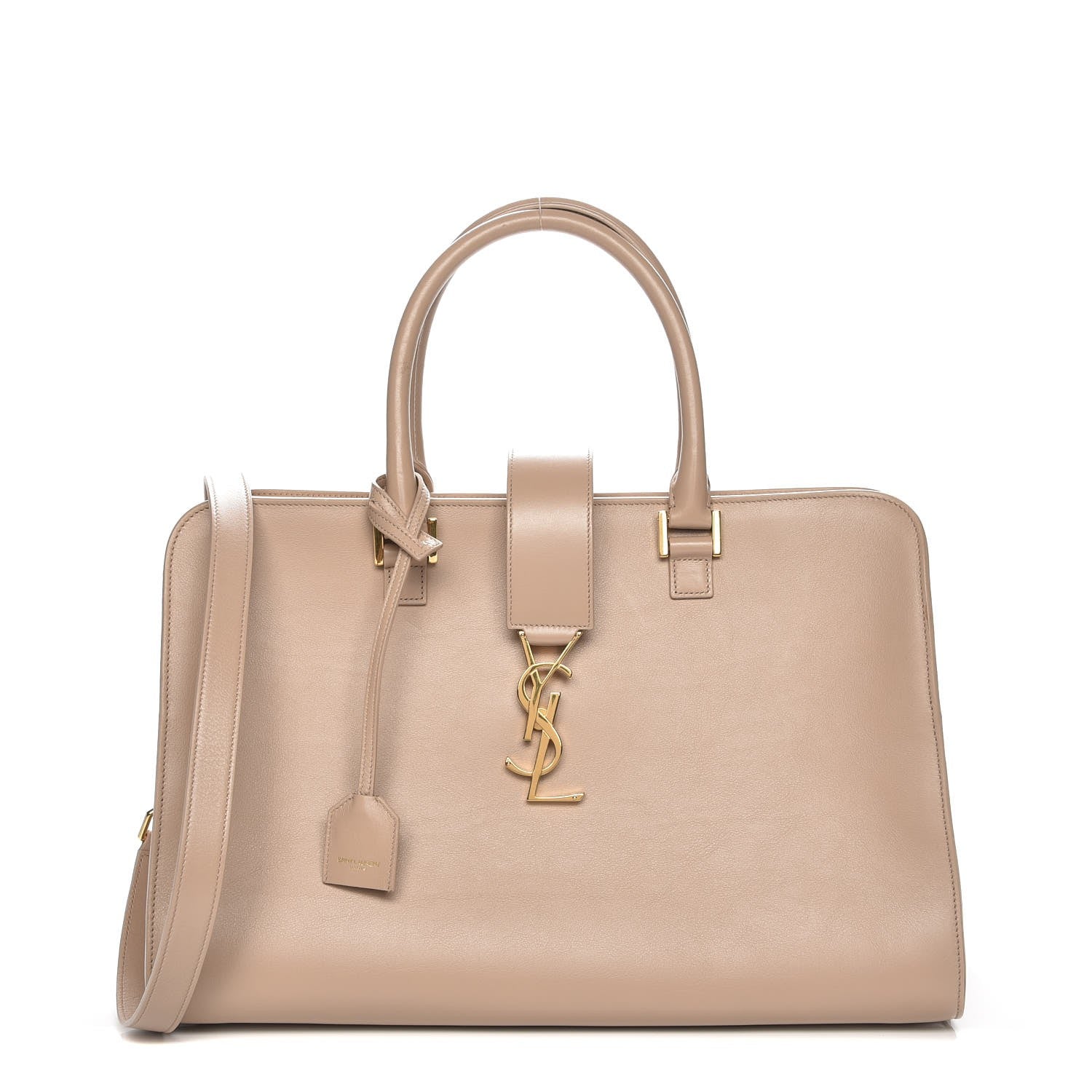 Saint Laurent Smooth Calfskin Medium Monogram Cabas Beige 1 of 9