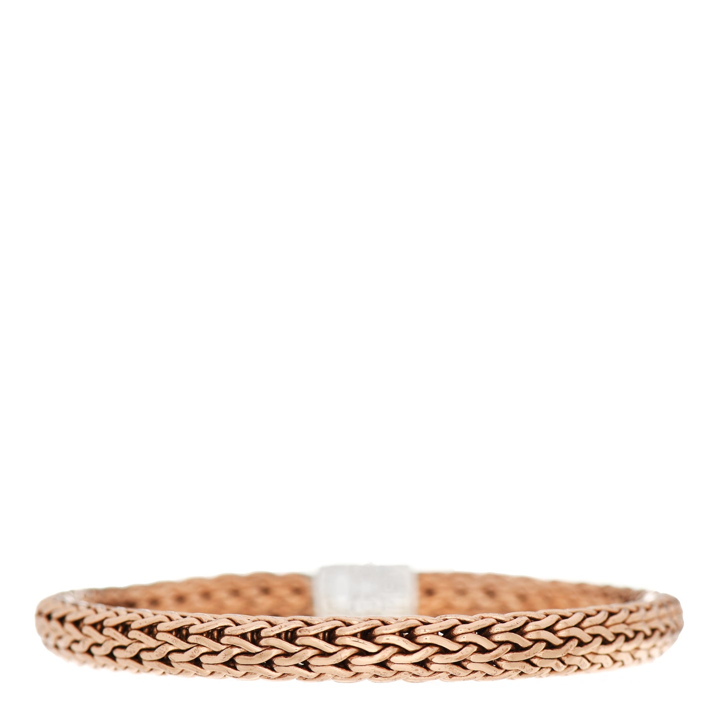 Sterling Silver Bronze Diamond 7.5mm Classic Chain Bracelet