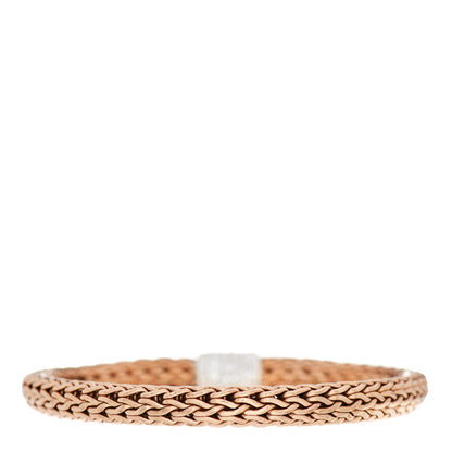John Hardy Sterling Silver Bronze Diamond 7.5mm Classic Chain Bracelet 2 of 3