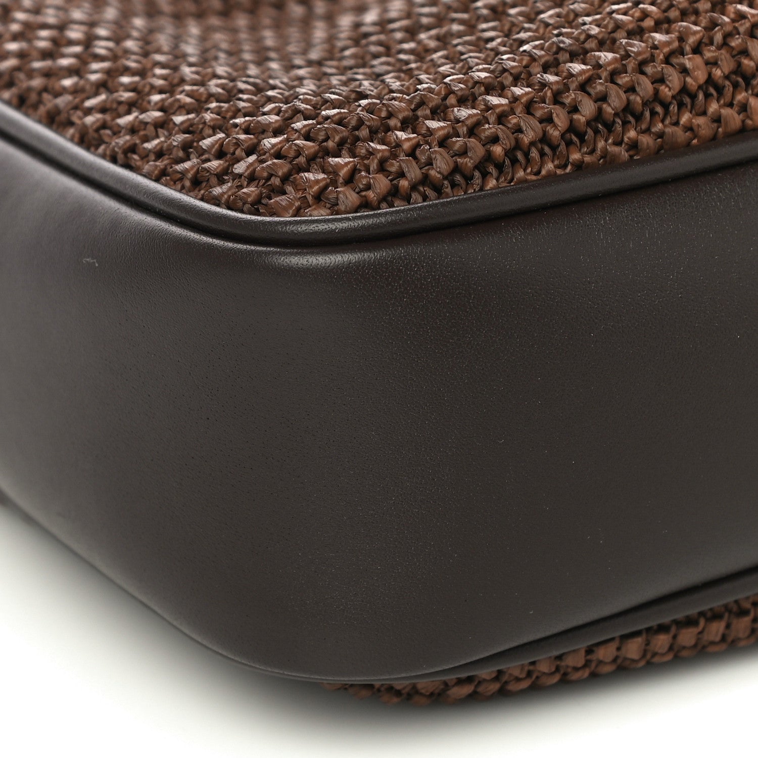 Saint Laurent Raffia Canvas Monogram Lou Camera Bag Dark Chocolate 5 of 9