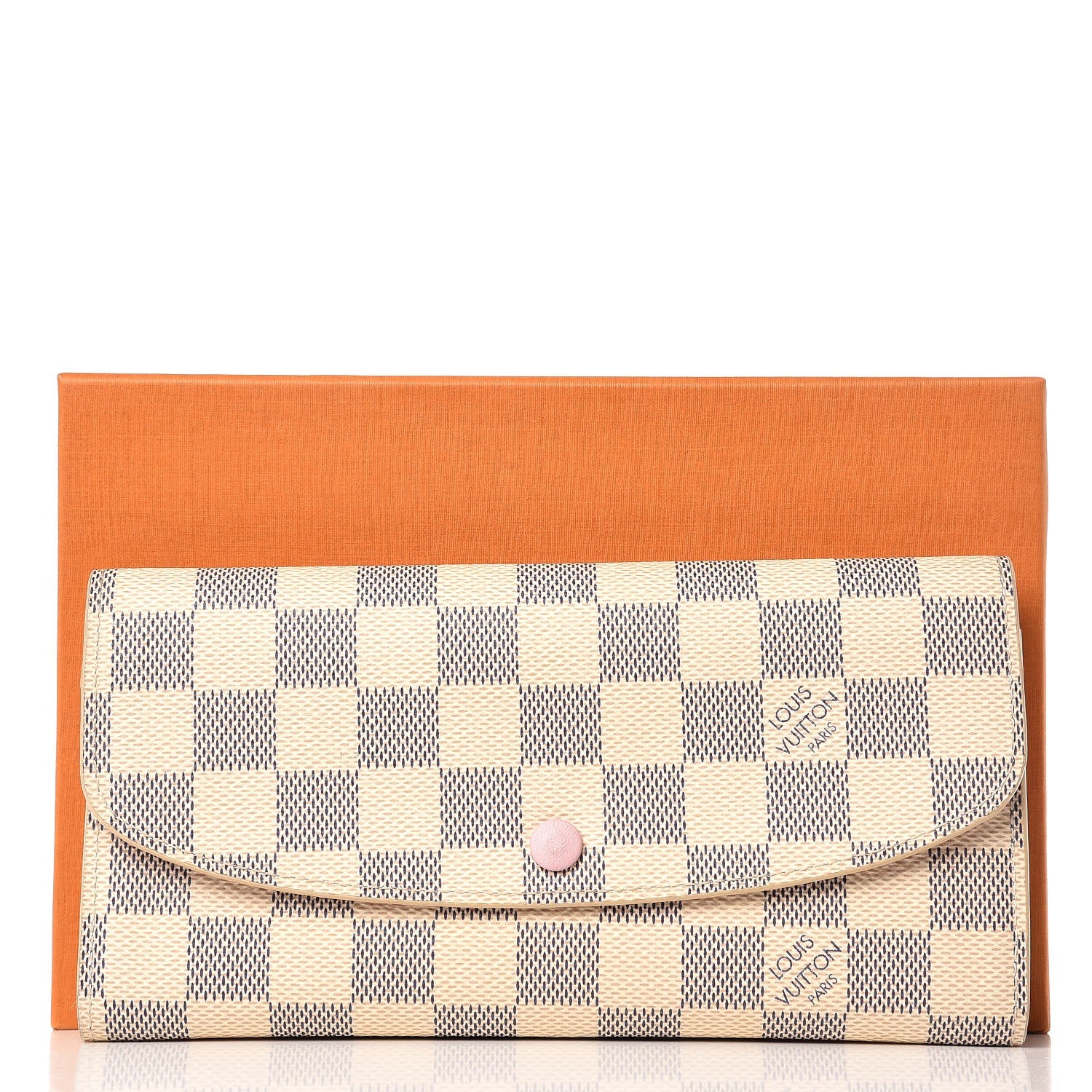 Louis Vuitton Damier Azur Emilie Wallet Rose Ballerine 9 of 9
