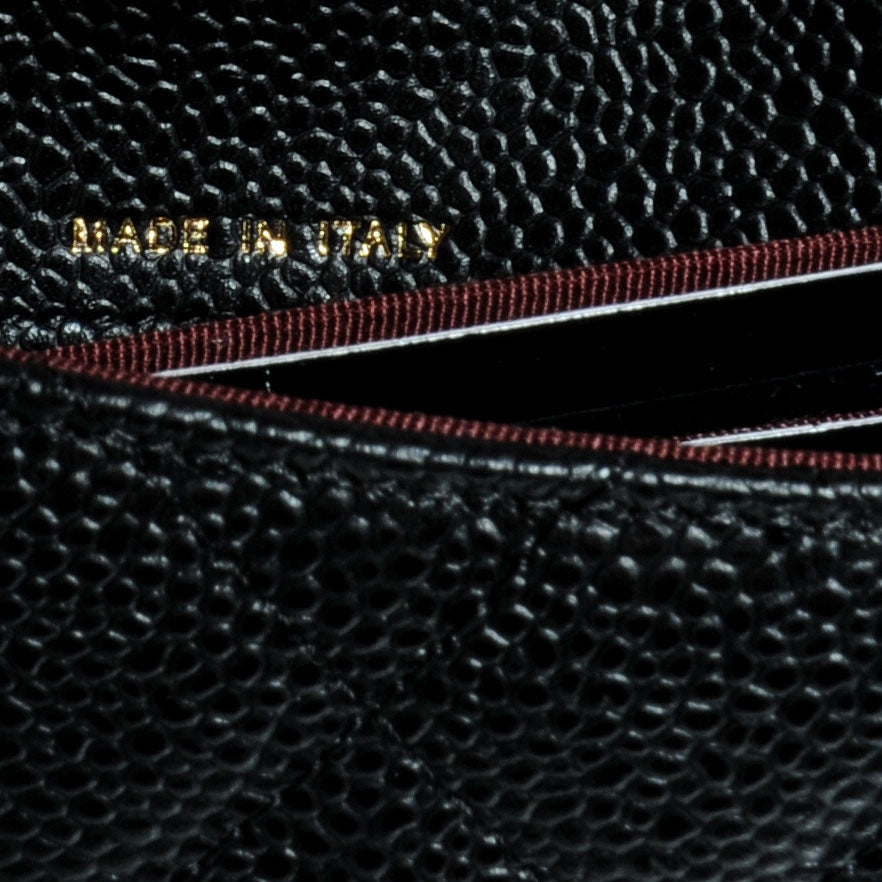Caviar Quilted Travel Wallet Black