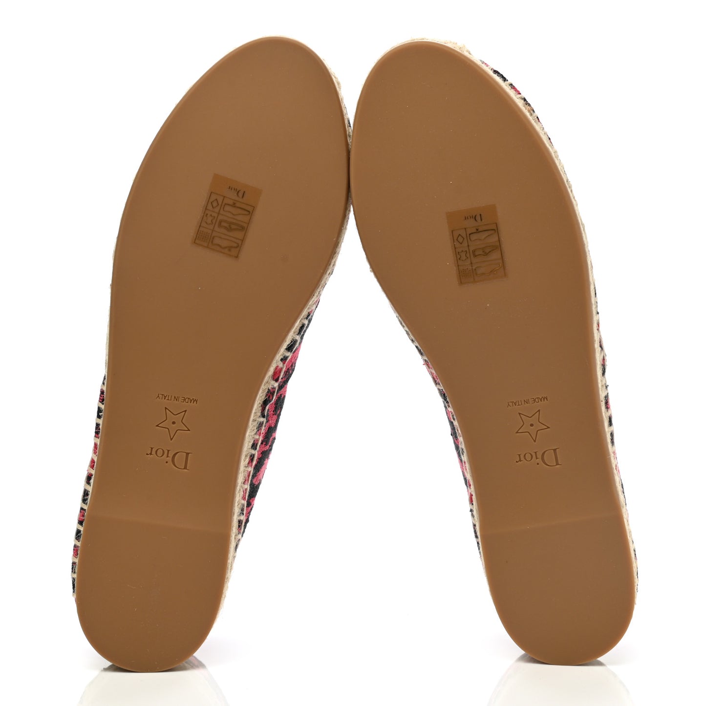 Cotton Embroidered Leopard Print Granville Espadrille 37 Red