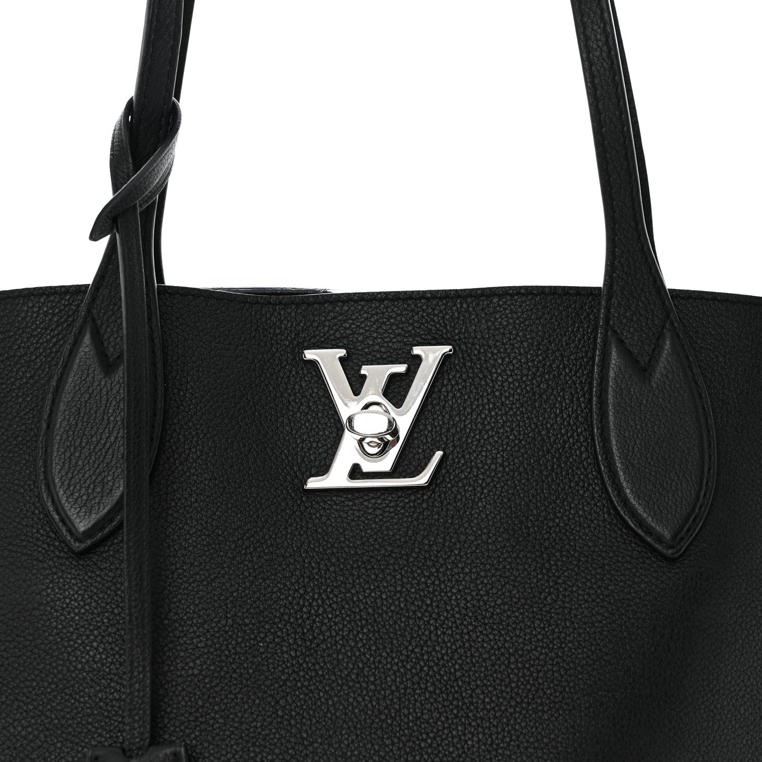 Louis Vuitton Calfskin Lockme Go Tote Black 7 of 9