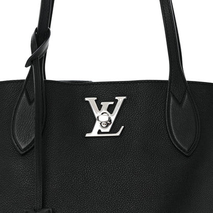 Louis Vuitton Calfskin Lockme Go Tote Black 7 of 9