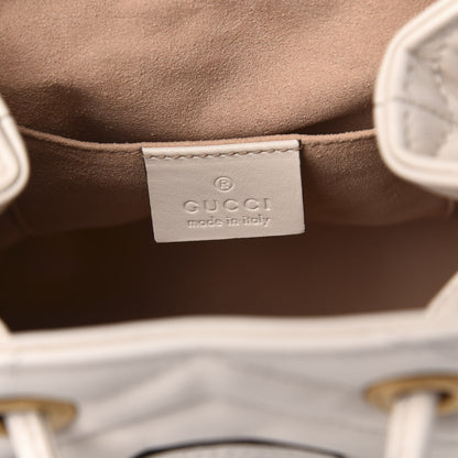 Gucci Calfskin Matelasse GG Marmont Flap Backpack White 5 of 9