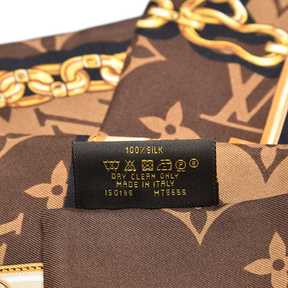 Louis Vuitton Silk Monogram Confidential Bandeau Brown 4 of 6