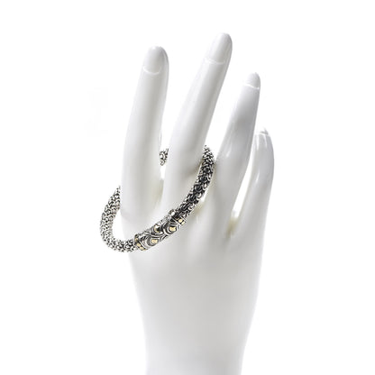 John Hardy Sterling Silver 18K Yellow Gold 6.5mm Legends Naga Station Bracelet 2 of 5
