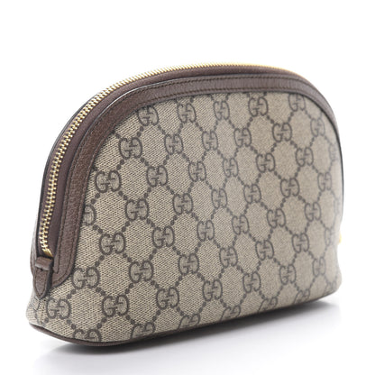 Gucci GG Supreme Monogram Textured Calfskin Web Large Ophidia Cosmetic Case Beige Ebony New Acero 3 of 9