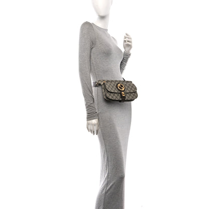 Gucci GG Supreme Monogram Textured Dollar Calfskin Blondie Belt Bag Beige Ebony New Acero 2 of 9