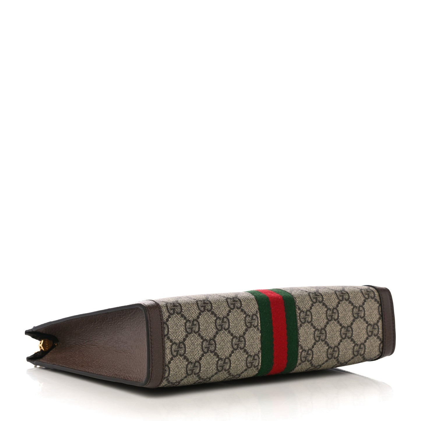 GG Supreme Monogram Web Ophidia Pouch Brown