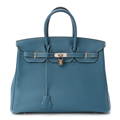 Hermes Togo BIRKIN 35 Blue Jean 1 of 10
