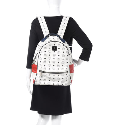 MCM Visetos Medium Stark Backpack White Red 2 of 21