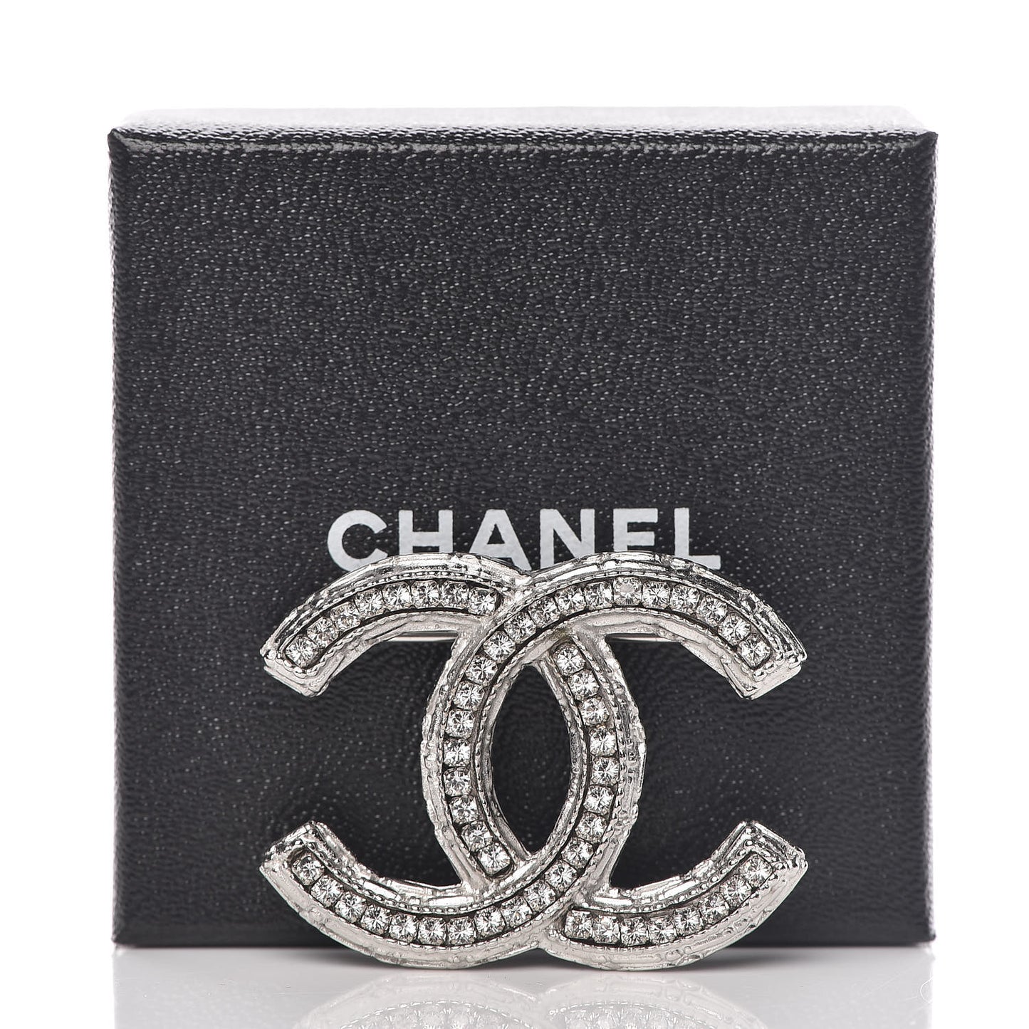 Crystal CC Brooch Silver