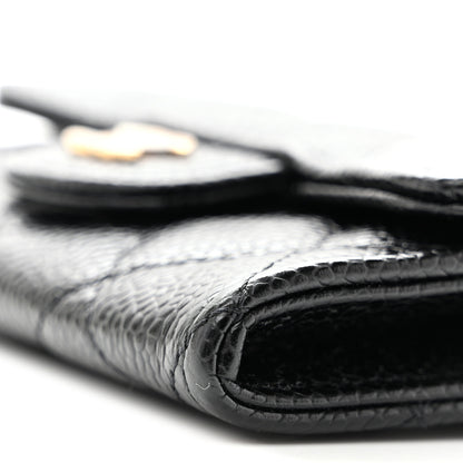 Chanel Caviar Quilted Flap Card Holder Black 9 of 10