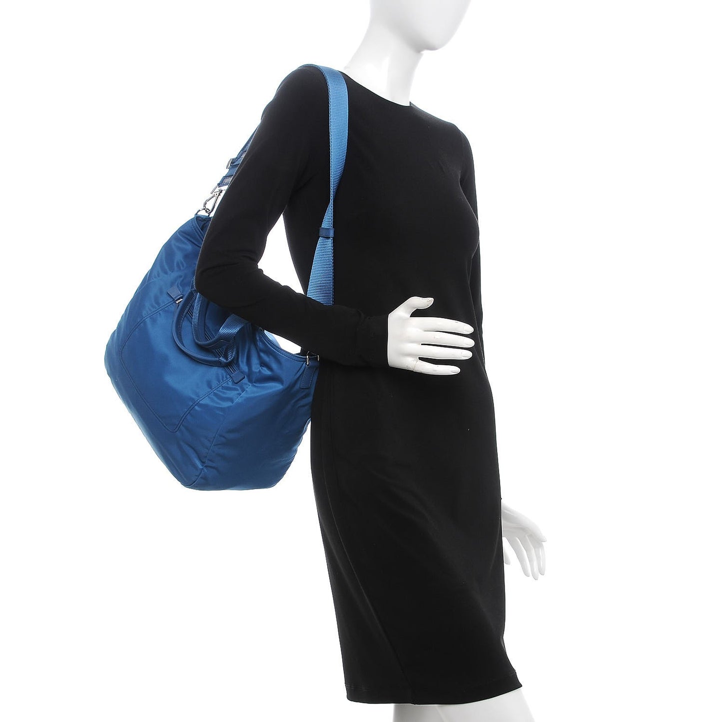 Tessuto Nylon Tote Cobalto