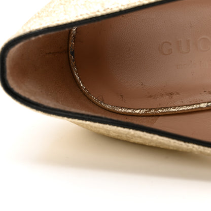 Gucci Galassia GG Marmont Fringe 50mm Loafer Pumps 35 Platino 11 of 13