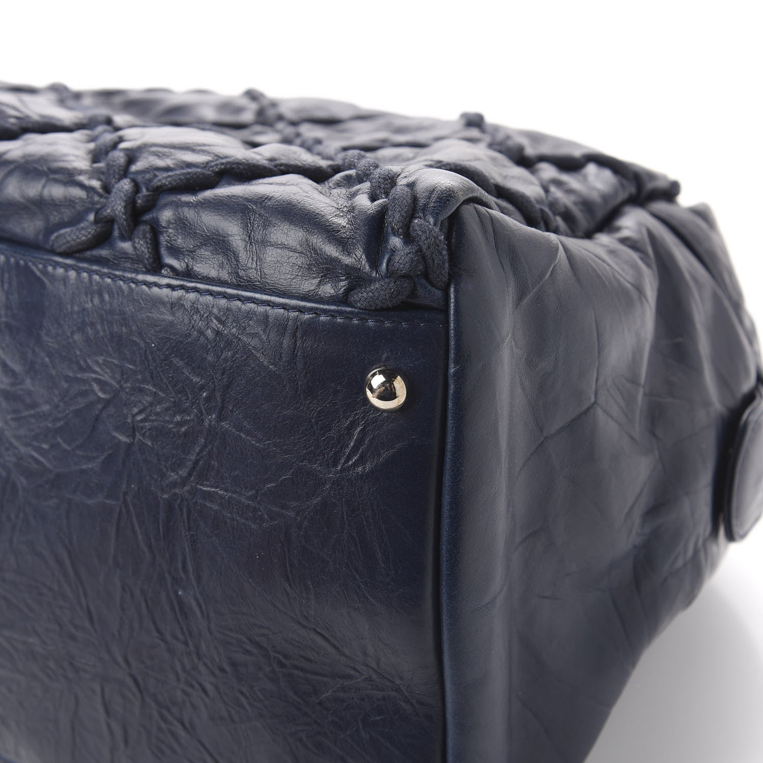 Chanel Calfskin Ultra Stitch Bowler Navy 13 of 15