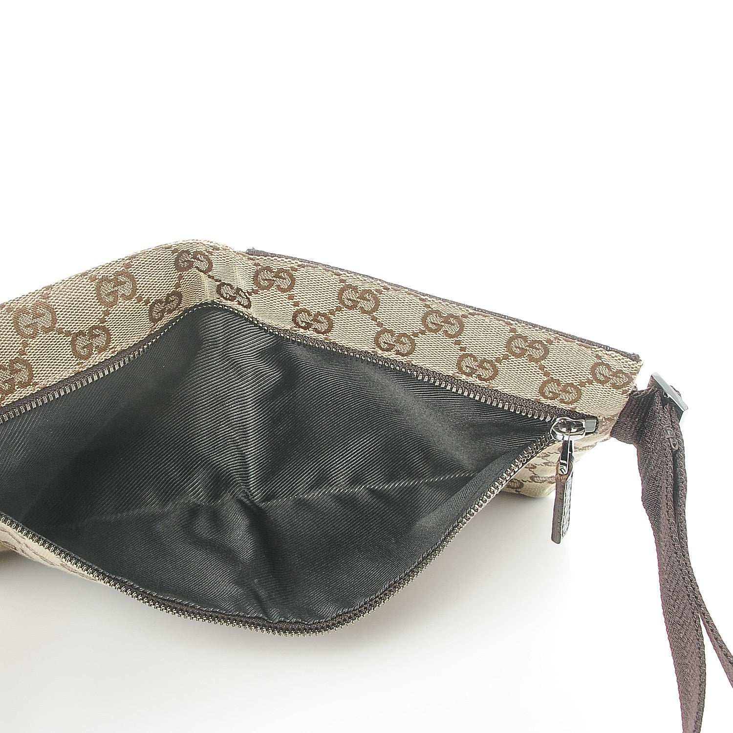 Gucci GG Monogram Double Pocket Belt Bag Dark Brown 5 of 9