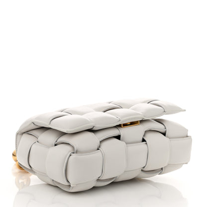 Bottega Veneta Lambskin Maxi Intreccio Padded Chain Cassette Crossbody Bag White 3 of 9