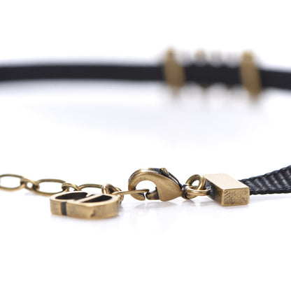 Christian Dior Grosgrain Ribbon Dior Logo Choker Necklace Black 4 of 7