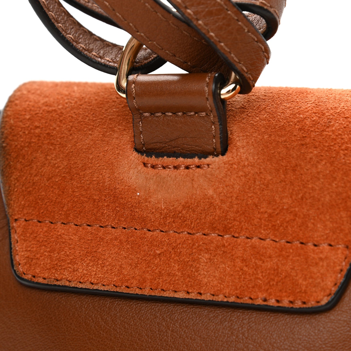 Suede Calfskin Mini Faye Backpack Tan