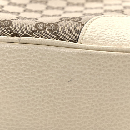 Gucci Monogram Dollar Calfskin Mini Bree Messenger Bag Beige Ebony Avoire 11 of 12
