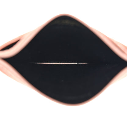 Saint Laurent Grain De Poudre Matelasse Chevron Monogram Credit Card Case Pale Pink 5 of 10