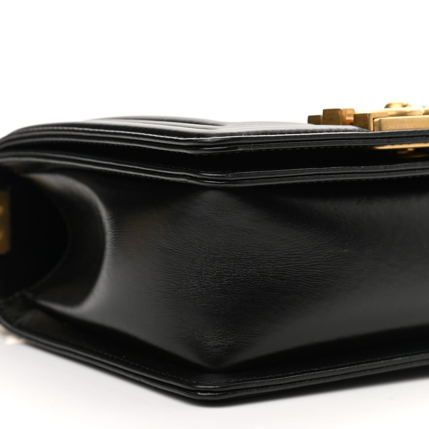 Calfskin Mini Boy Flap Black