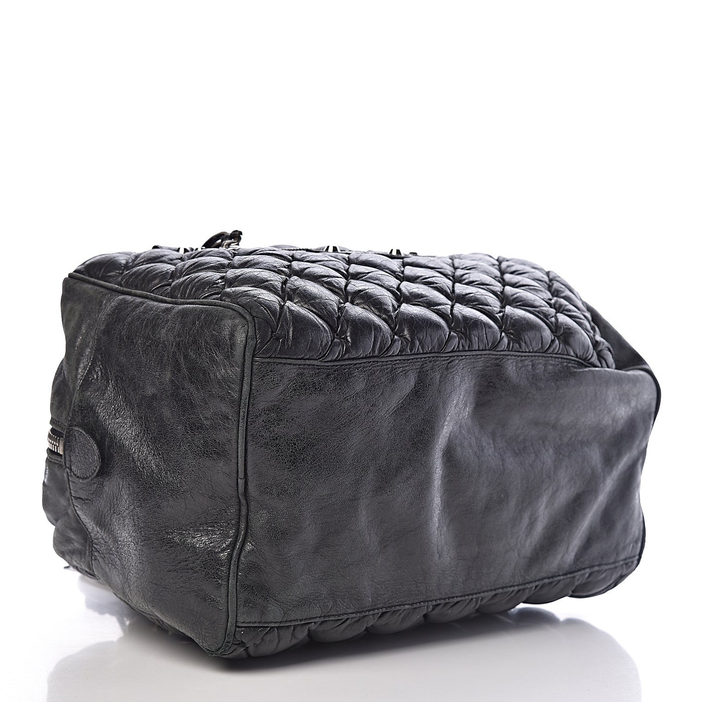 Chevre Quilted Matelasse Black