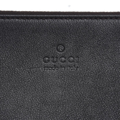 Gucci Pebbled Calfskin Large Bamboo Clutch Dark Brown 6 of 8