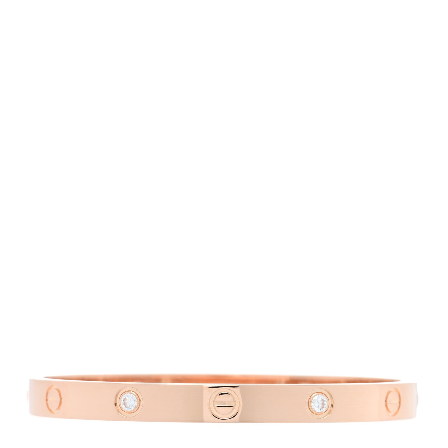 18K Pink Gold 4 Diamond LOVE Bracelet 17