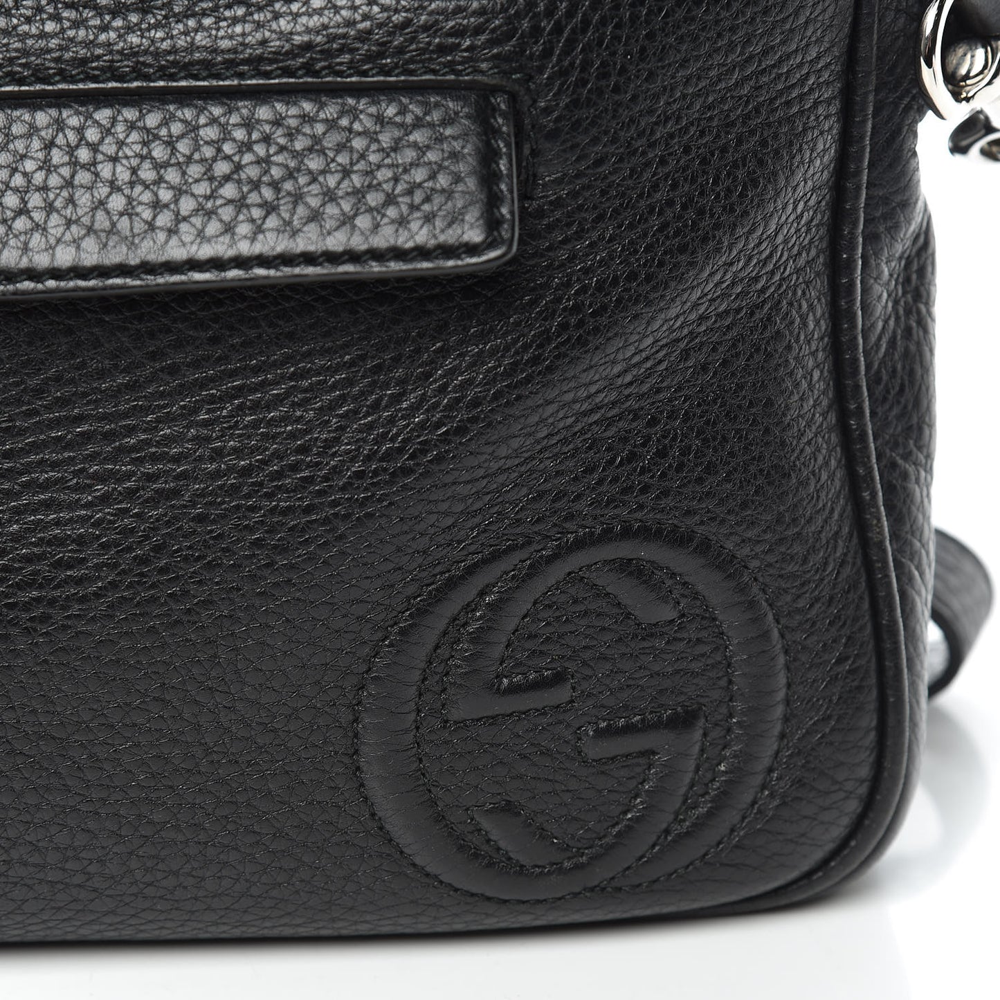 Pebbled Calfskin Soho Briefcase Black