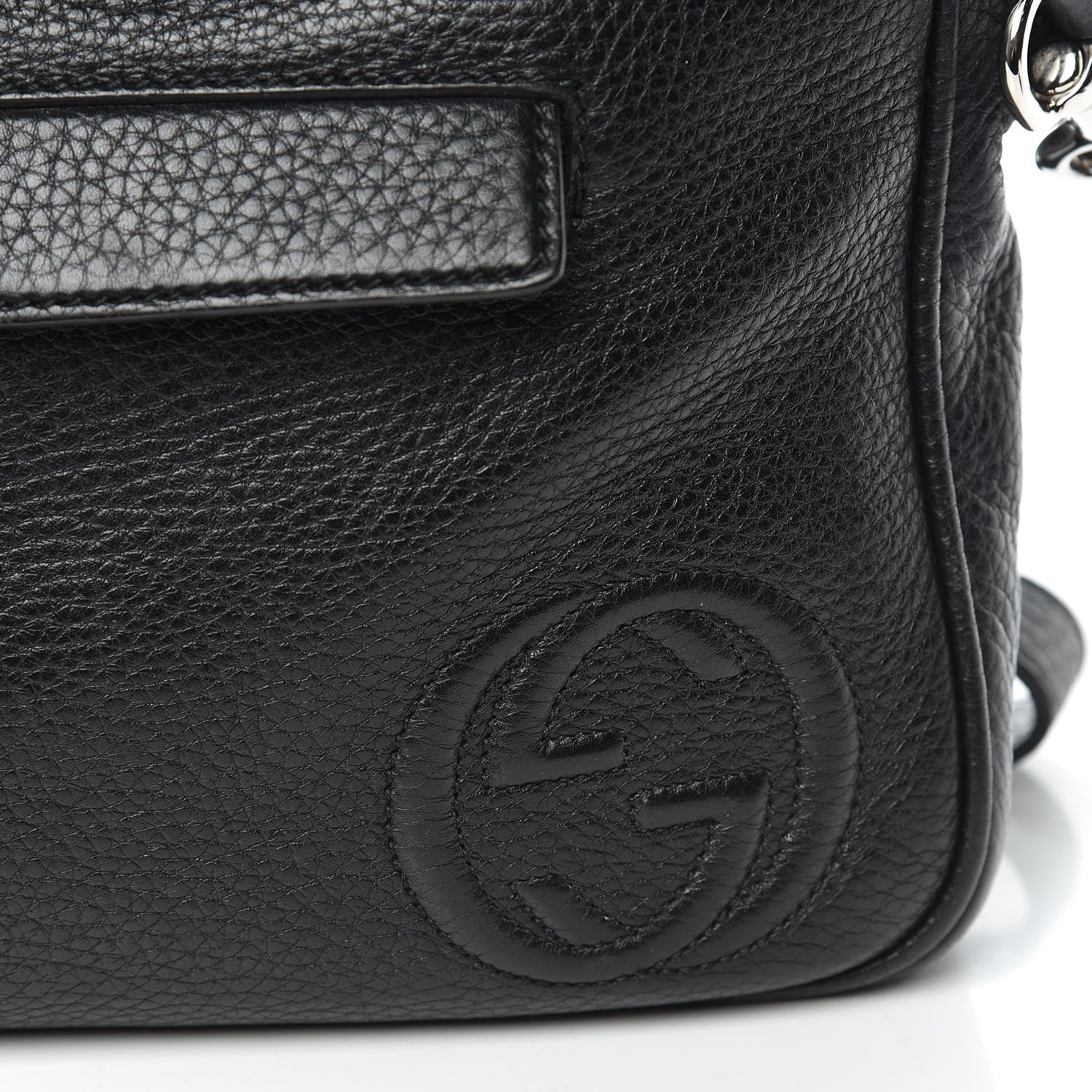 Gucci Pebbled Calfskin Soho Briefcase Black 18 of 19